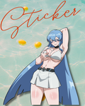 Ice Queen at the Beach STICKER