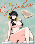 Beach Babe Yor STICKER