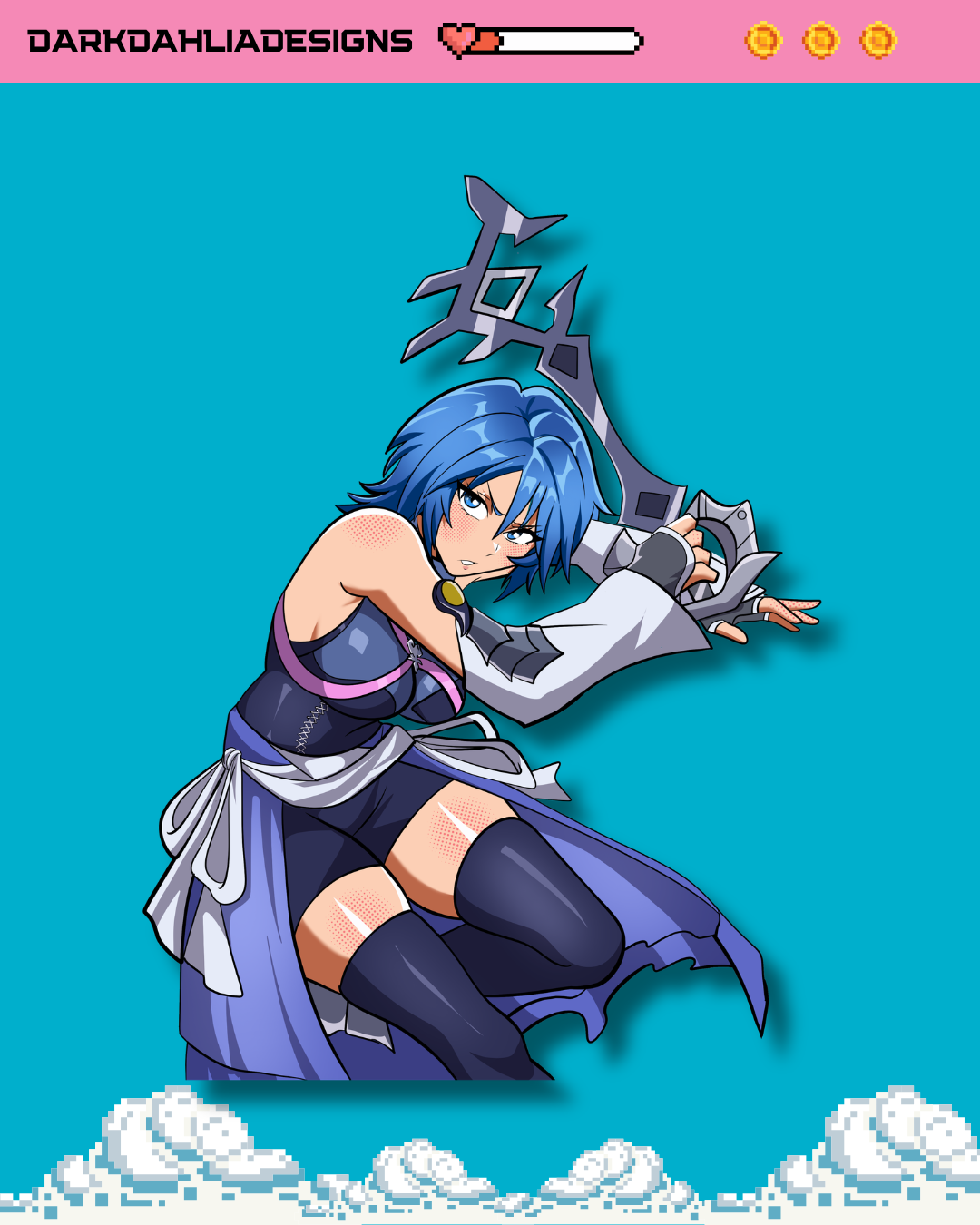 Aqua, Keyblade Wielder Sticker