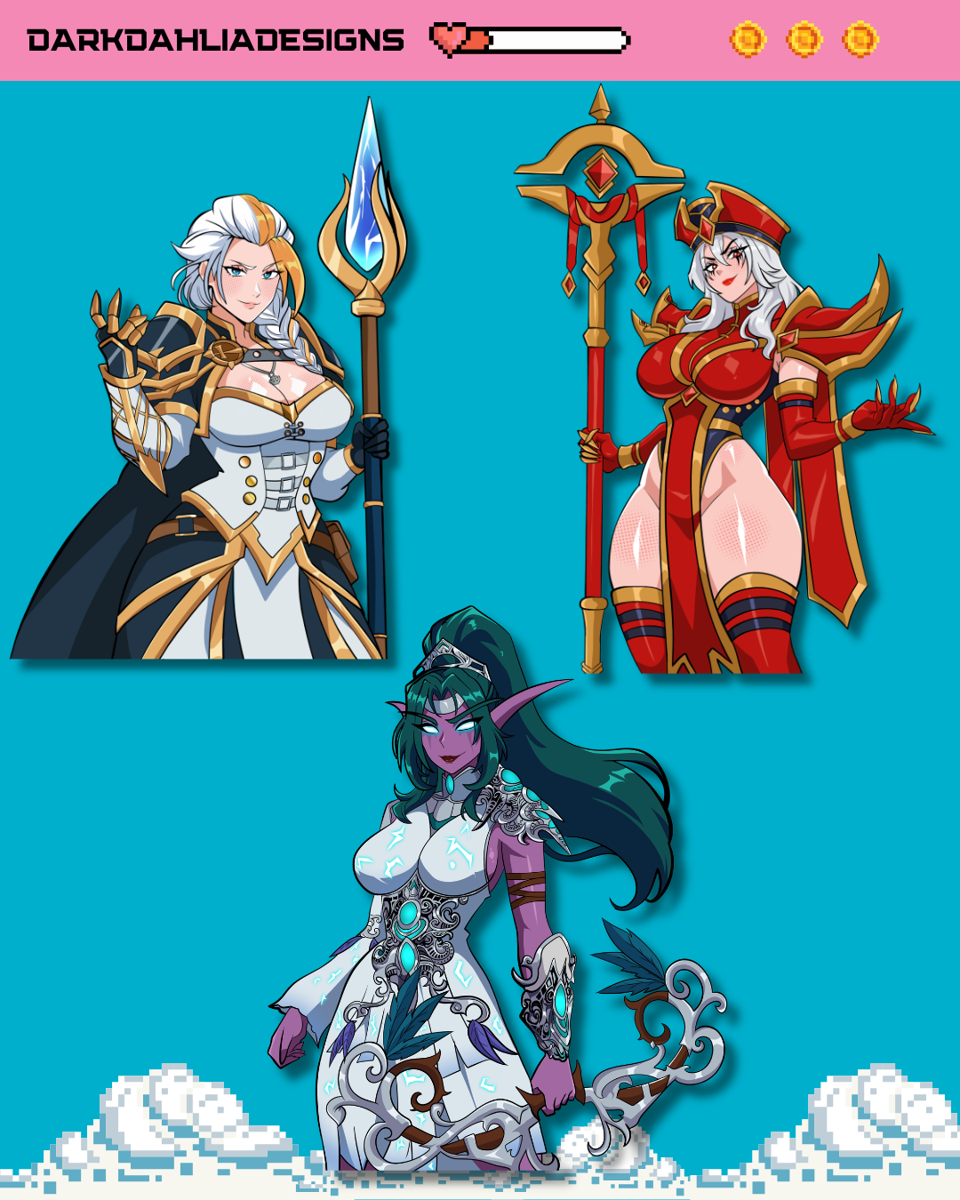 Waifus of Azeroth Stickers