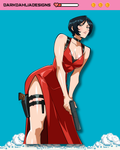 The Woman In Red Sticker