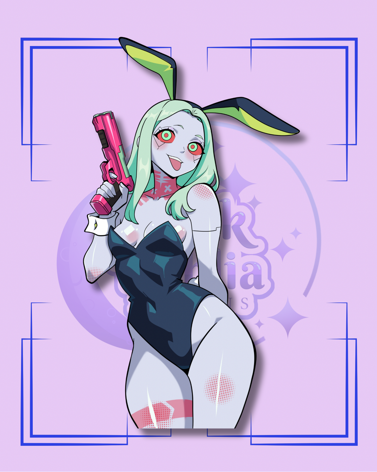 Cyber Bunny Babes Stickers