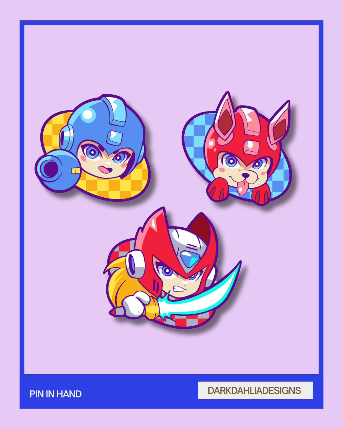 Retro Robot Pals Enamel Pin IN HAND