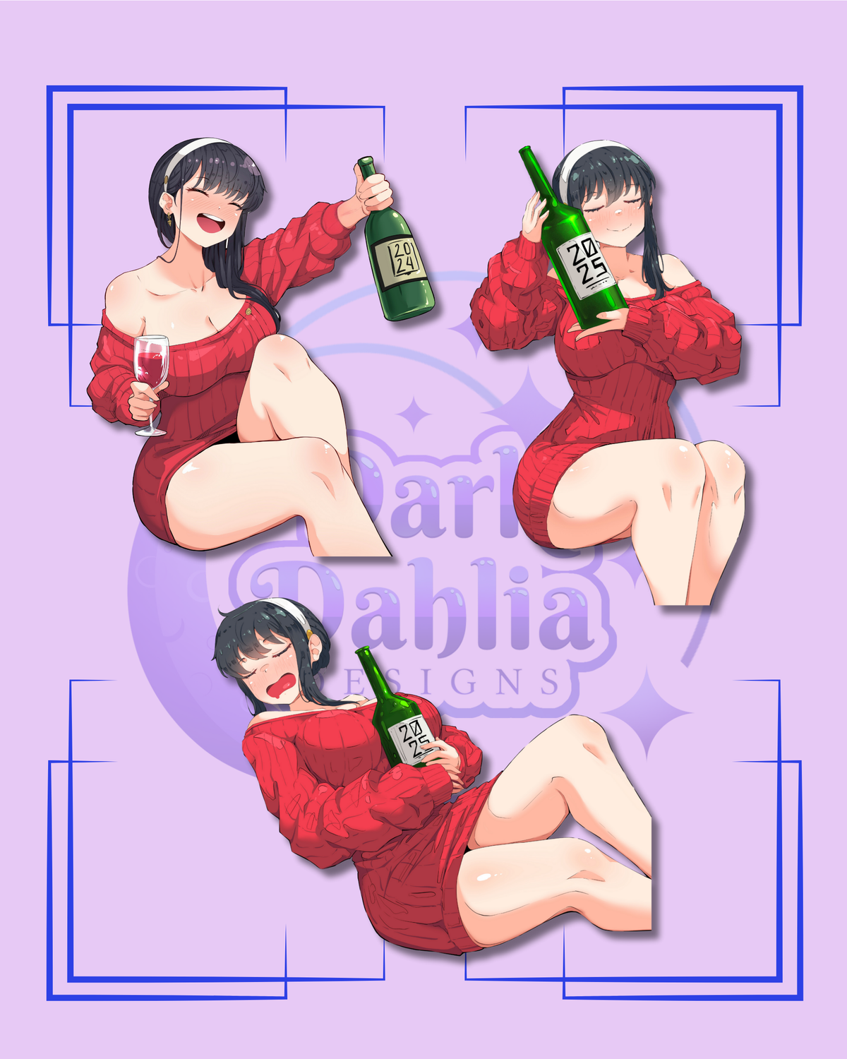 New Year's Eve Thorn Princess Stickers