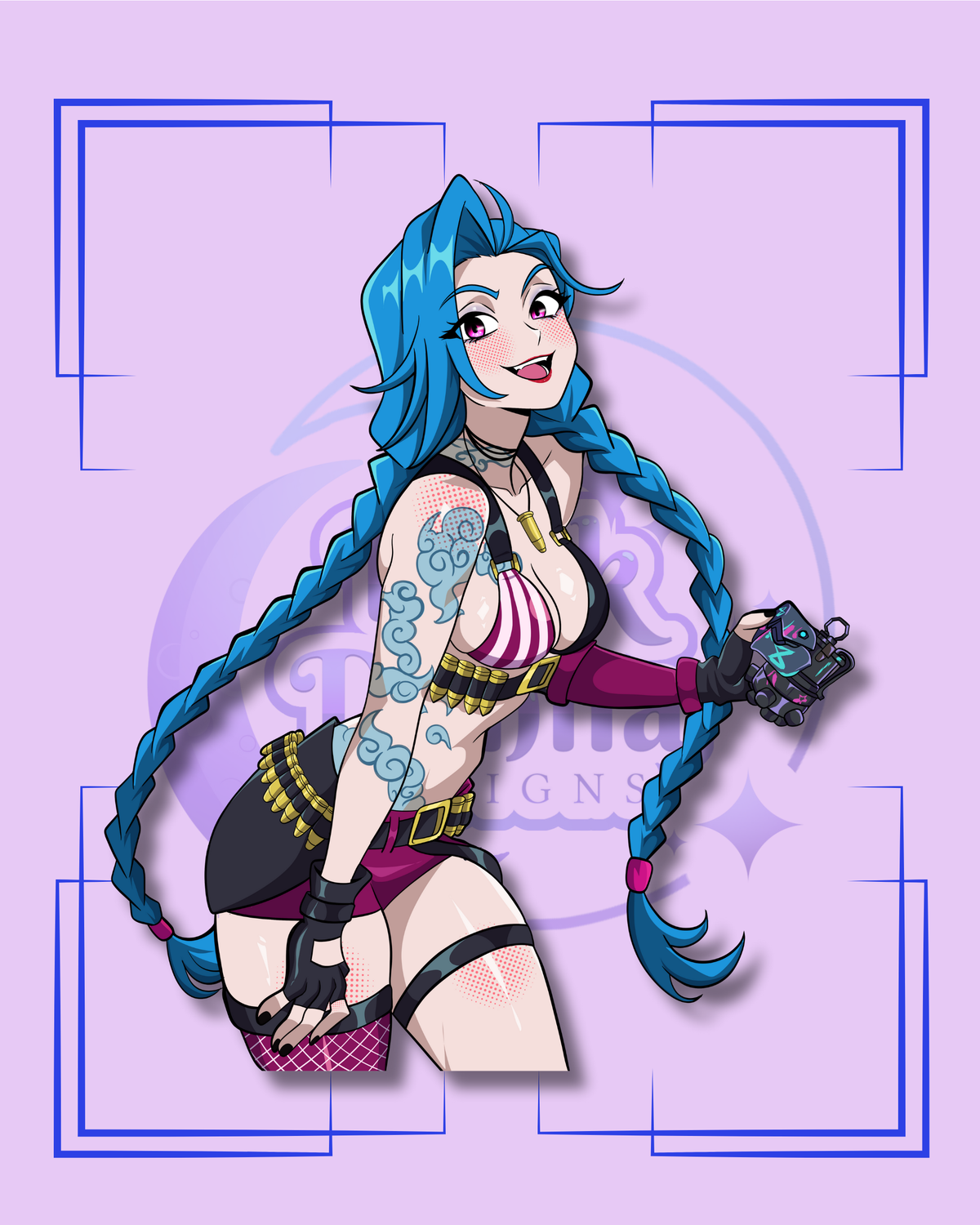 Blue-Haired Bombshell Sticker