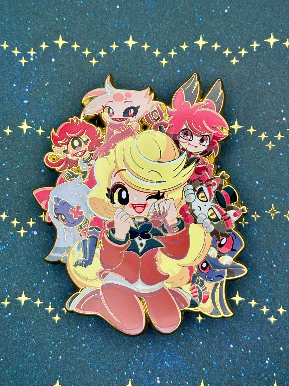 Hell's Greatest Hotel Enamel Pin IN HAND