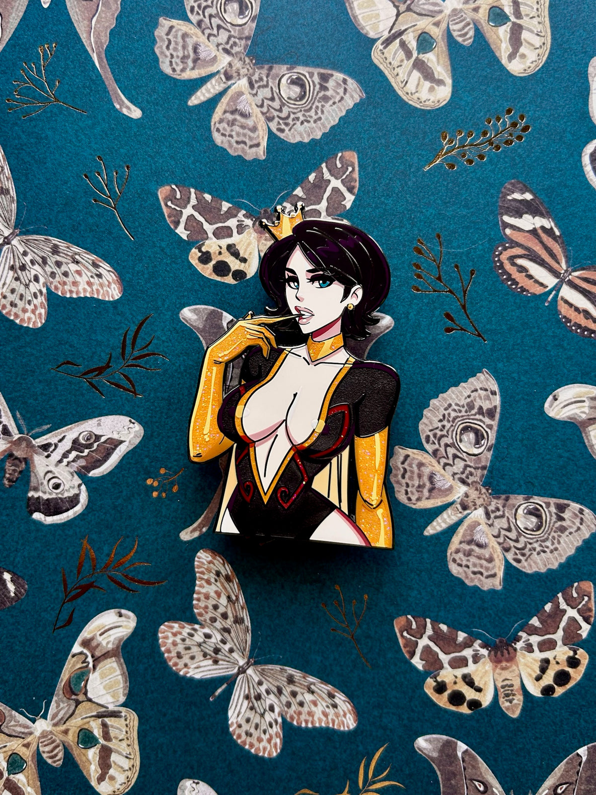 Monarch Queen enamel pins IN HAND