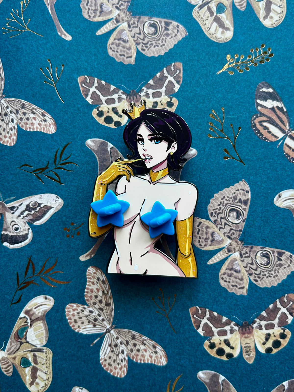 Monarch Queen enamel pins IN HAND