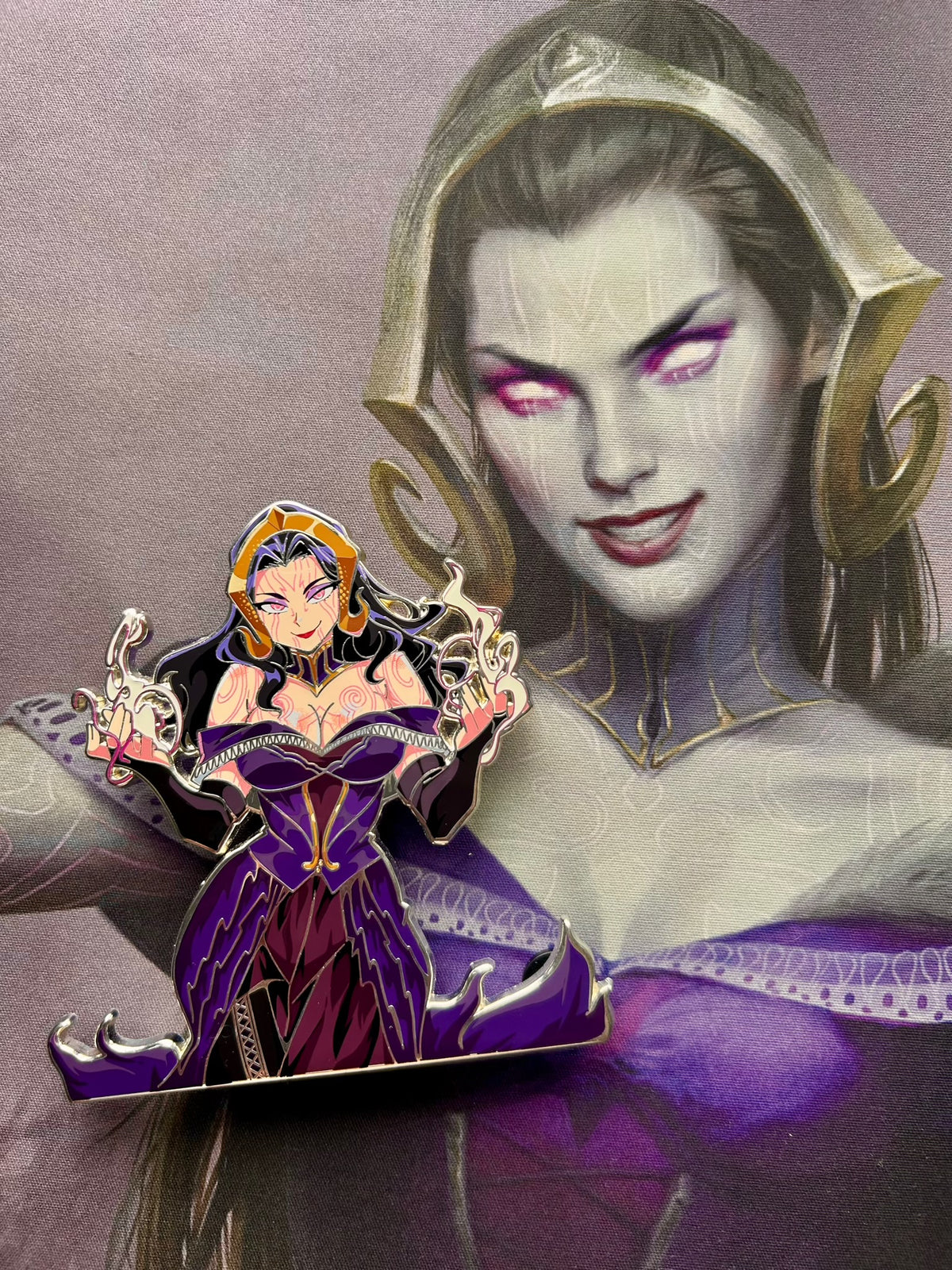 Dark Necromancer Enamel Pin IN HAND