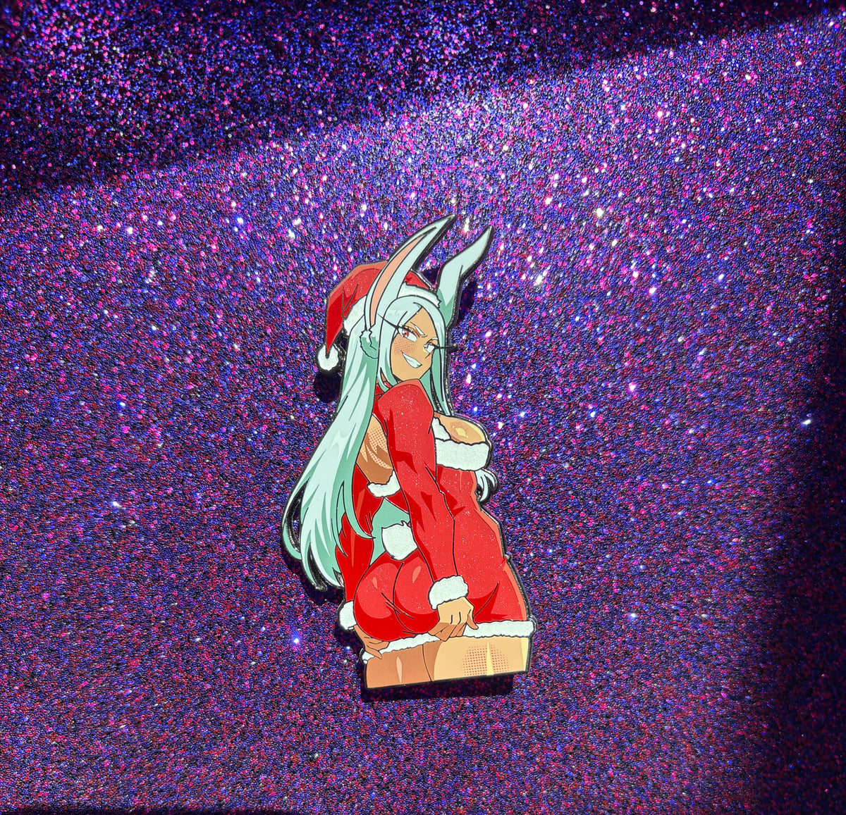 Mirko’s Christmas Gift Enamel Pin IN HAND