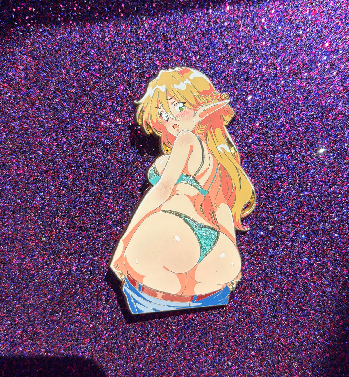 Bashful Elf Enamel Pin IN HAND