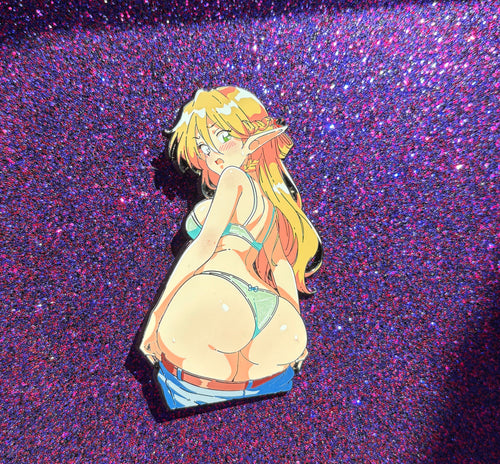 Bashful Elf Enamel Pin IN HAND