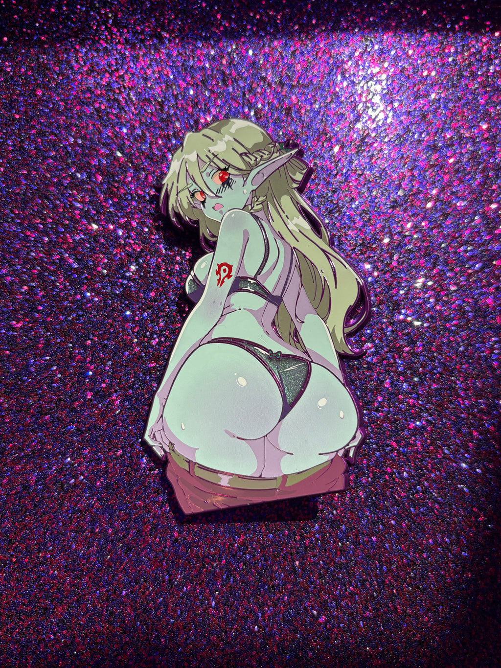Bashful Elf Enamel Pin IN HAND