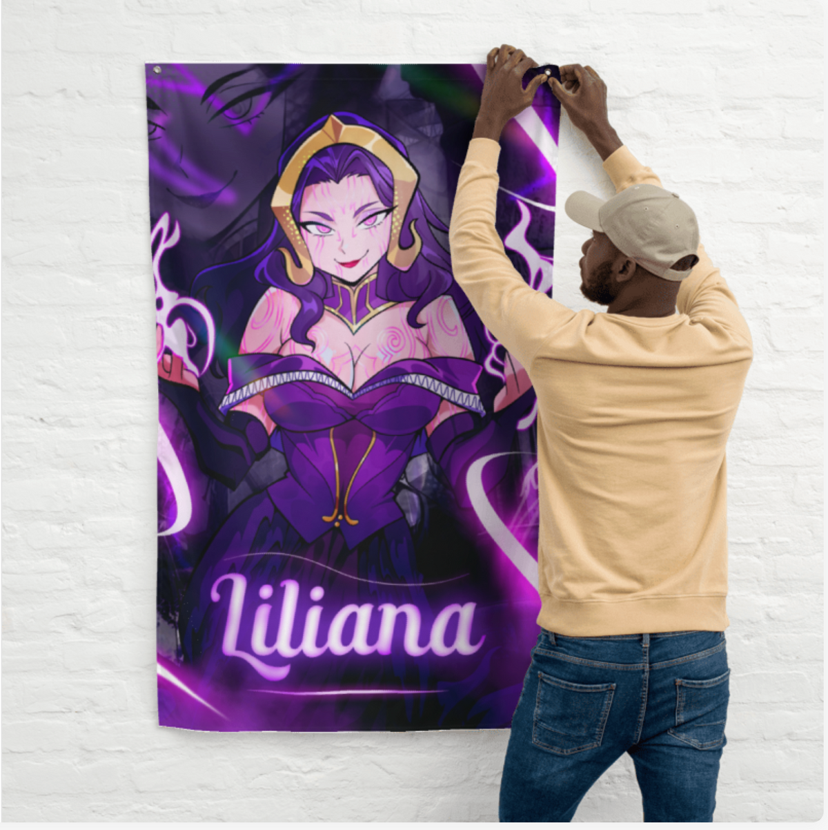 Dark Necromancer Wall Flag